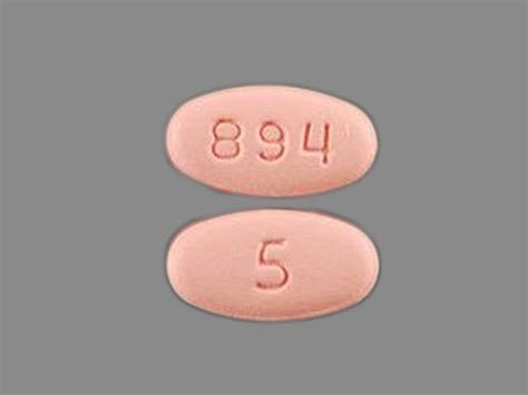 Pill Finder 894 5 Pink Elliptical Oval