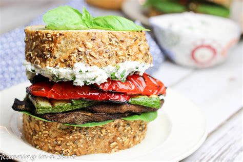 Grilled Vegetable Sandwich W Herbed Goat Cheese Guest Post