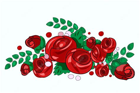 Premium Vector Bouquet Of Roses