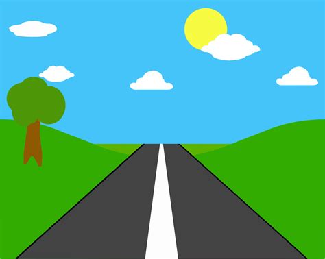 Clipart Road Illustration In One Point Perspective