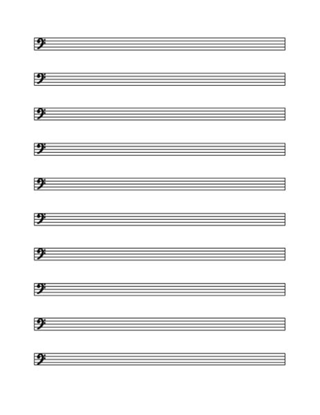 Music Staff Paper Template Word Hq Printable Documents