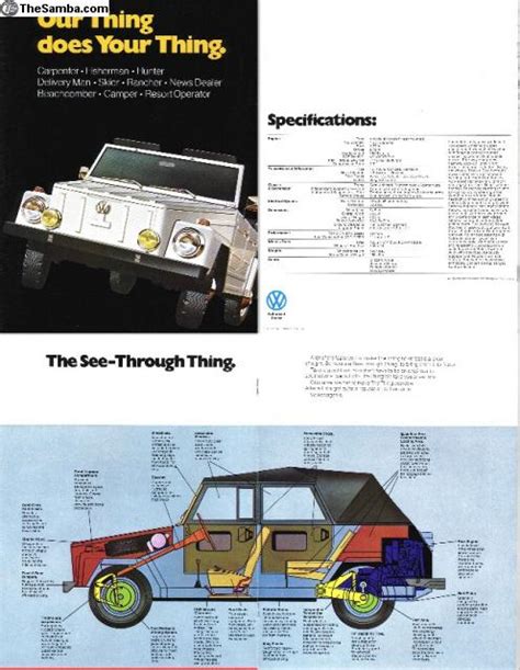 Vw Classifieds 1974 1975 Vw Thing Sales Brochure