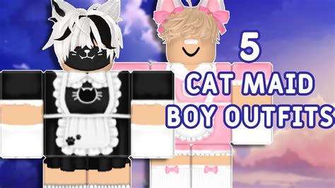5 Cat Maid Boy Outfits Roblox Youtube