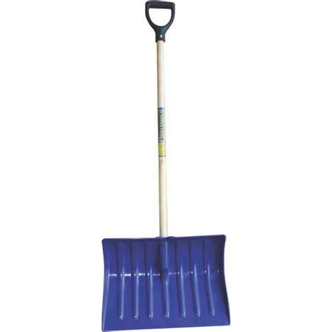 Seymour Blue Snow Shovel Poly Scoop 18 X 13 12 With 44 Wood Handle