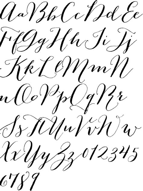 Bombshell Font Calligraphy Alphabet Lettering Alphabet Calligraphy