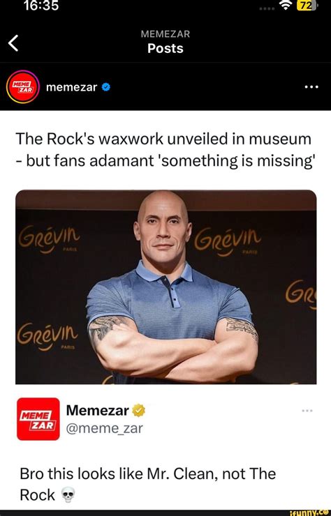 Memezar Posts Memezar The Rocks Waxwork Unveiled In Museum But Fans