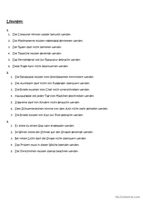 Passiv mit Modalverben Deutsch DAF Arbeitsblätter pdf doc