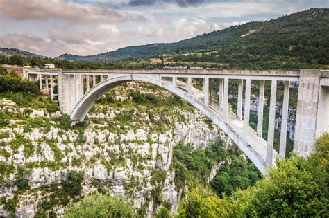 The Bridge Of The Artuby River Verdon Gorge France Stock Image