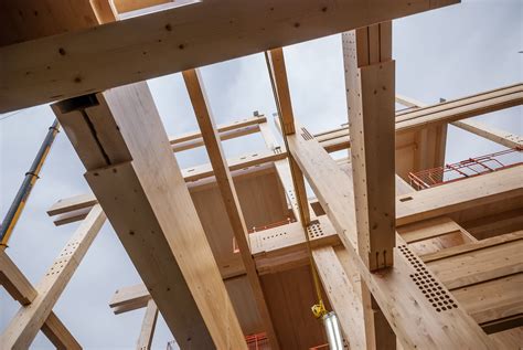 The Timber System Took The Form Of A Glulam Frame With Visible Grade