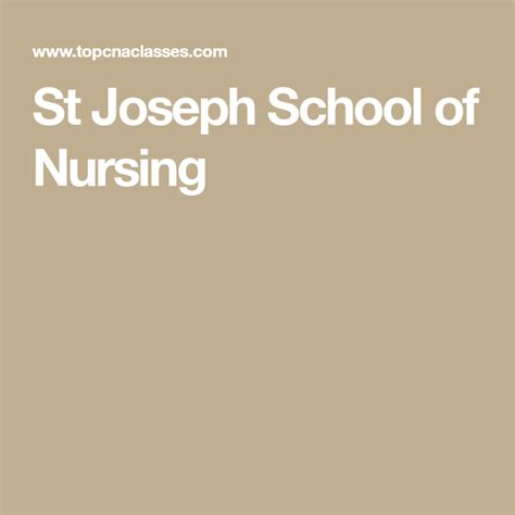 St Joseph School Of Nursing Saint Joseph School St Joseph Nurse