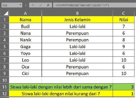 Rumus Countifs Excel Untuk Menghitung Sel Multi Kriteria Siexcel Hot Hot Sex Picture