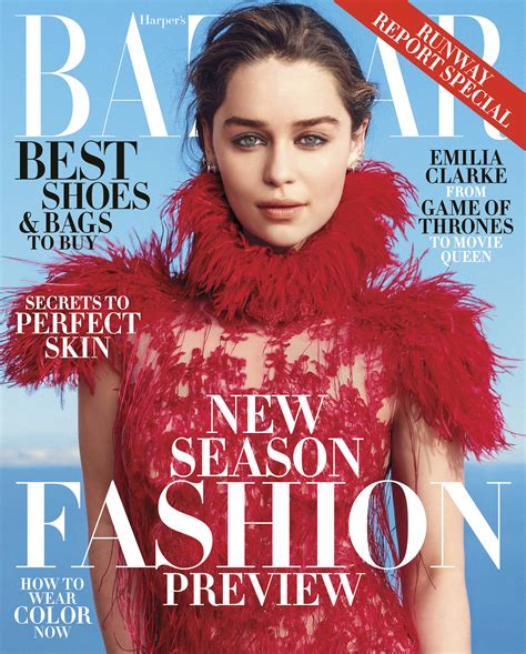 Emilia Clarke Covers Harpers Bazaar Daily Front Row