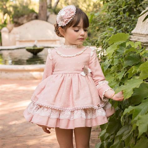 Dolce Petit Girls Pink Cotton Dress Childrensalon Винтажные