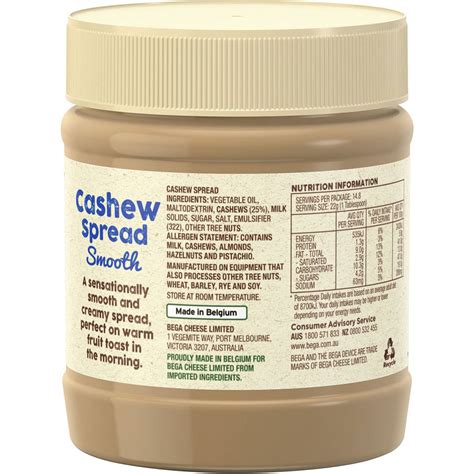 bega cashew spread smooth 325g woolworths