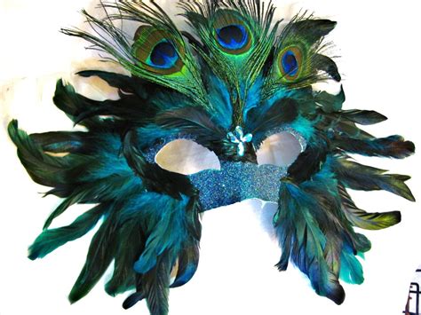 Handmade Custom Peacock Mask On Sale Feather Mask Masquerade