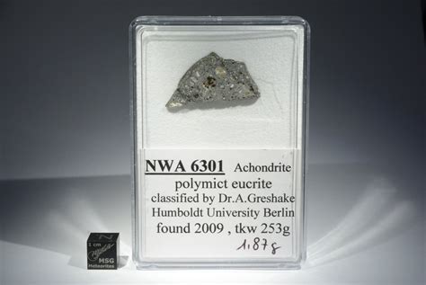 Nwa 6301 Achondrite Eucrite Meteorite Part Slice Weighing 187g Msg