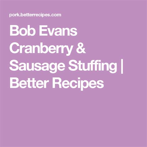 This holiday, which falls on december 24th, is celebrated all some american families like to have their traditional christmas dinner on christmas eve instead of christmas day. Bob Evans Cranberry & Sausage Stuffing | Recipe | Sausage ...