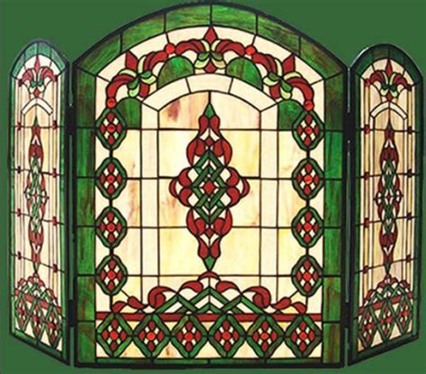 Stained Glass Fire Screen Stained Glass Fireplace Screen Stained Glass Glass Art
