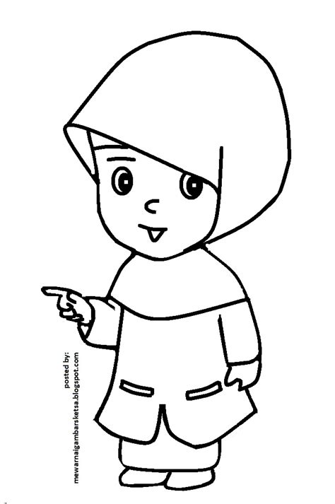 Mewarnai Gambar Mewarnai Gambar Sketsa Kartun Anak Muslimah 83 Imagesee