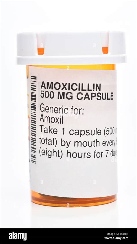 Irvine California 10 Sept 2022 A Presription Bottle Of Amoxicillin