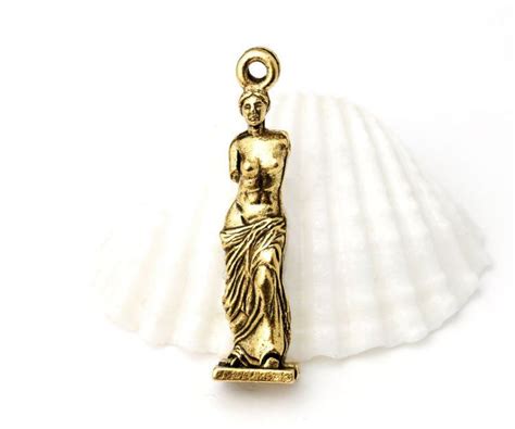 Gold Aphrodite Of Milos Charm Venus De Milo Charm Antique