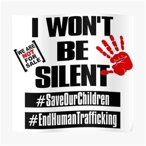 Save Our Children End Human Trafficking Poster For Sale By