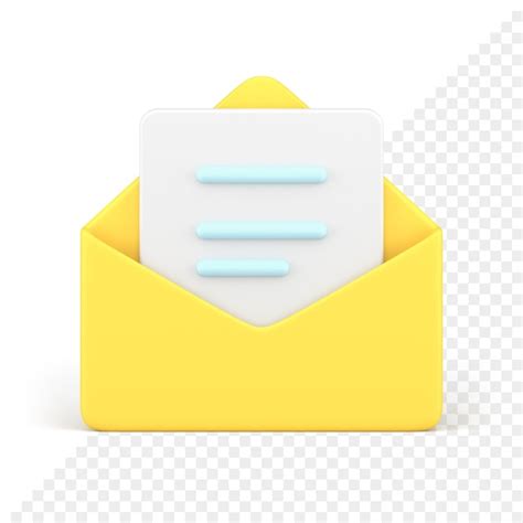 Premium Psd Open Envelope 3d Icon
