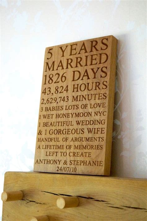 Traditional 5th year anniversary gifts are made of wood. 5th Wedding Anniversary Gift Ideas for Him | Make Me ...