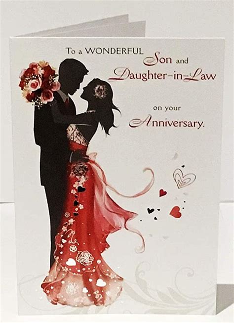 Contemporary Words N Wishes Son And Daughter In Law Anniversary Card