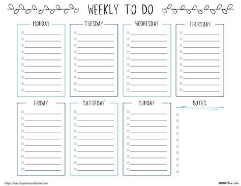 6 Printable Weekly To Do List Templates For Better Productivity