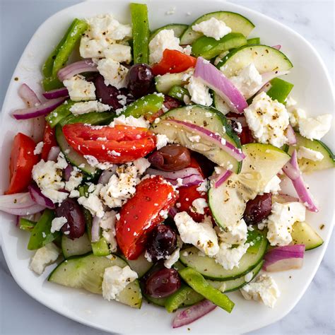 Authentic Greek Salad No Lettuce The Genetic Chef