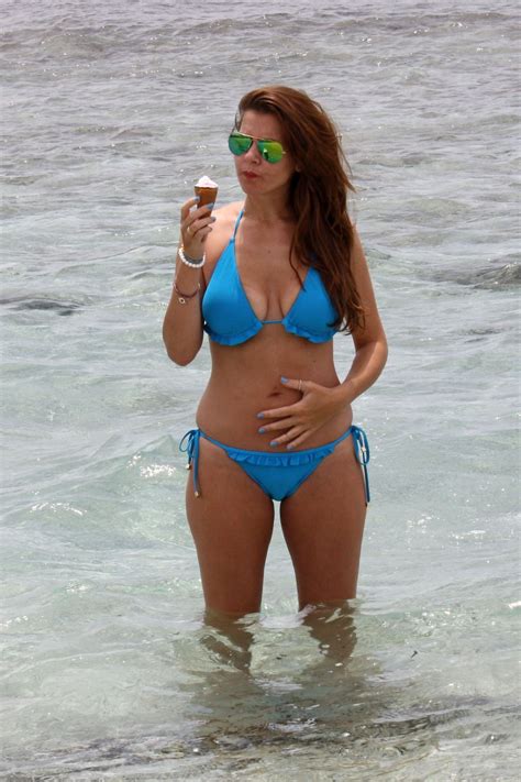 Imogen Thomas In Bikini At The Beach In Spain Hawtcelebs