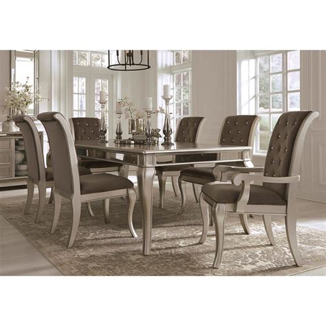 The group includes the table and 4 chairs. Badcock & More | Birlanny Silver 7 PC Dining Room | Dining ...