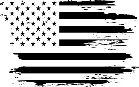 Black And White Usa Flag Png Free Logo Image