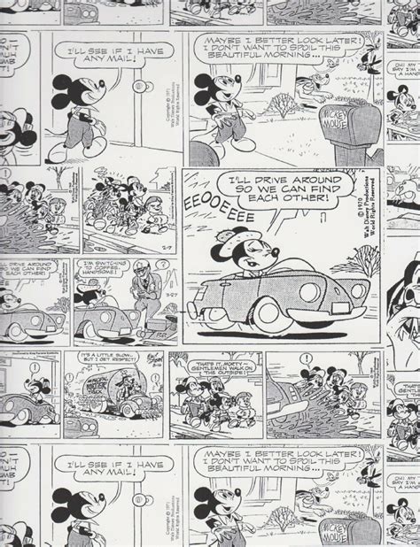 Disney 65280 Mickey And Minnie Blackwhite Comic Strip 100 Cotton Fabric