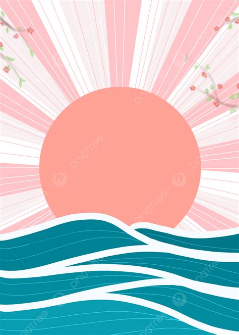 Background Kartun Warna Latar Belakang Sinar Matahari Hamburan Bunga