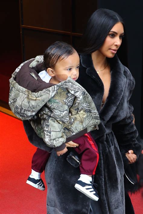 'such a kid blushes after mom compliments haircut. Kim Kardashian - Steps Out in NYC With Her Children 2/1 ...