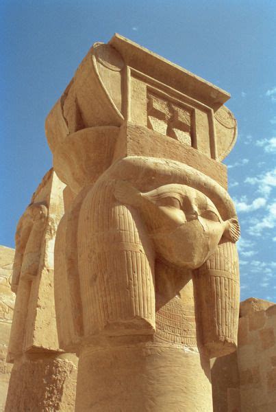 Hathor Headed Column From The Chapel Of Hathor Temple Of Hatshepsut At Deir El Bahari