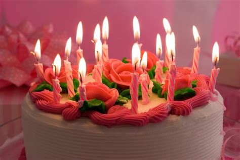 Birthday Cakes With Candles Photos