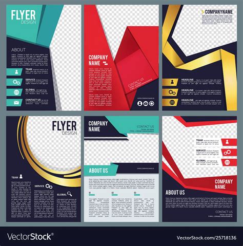 Editable Flyers Business Brochure Layout Template Vector Image