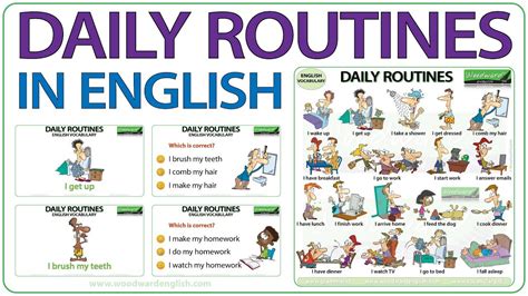 Daily Routines In English Vocabulary Youtube