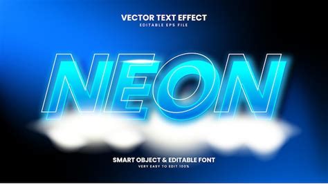 Premium Vector Editable Vector Text Effect Neon