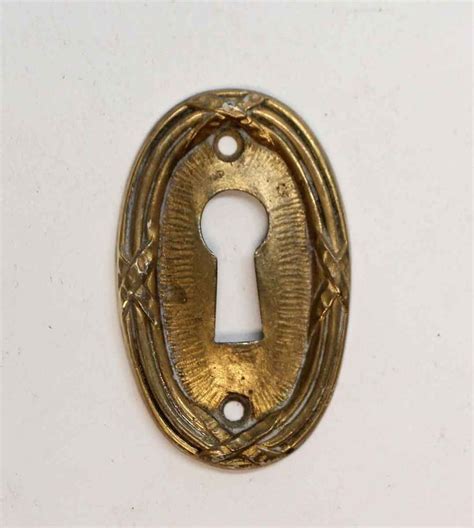 Vintage French Bronze Keyhole Cover Olde Good Things Keyhole Covers Antique Door Hardware
