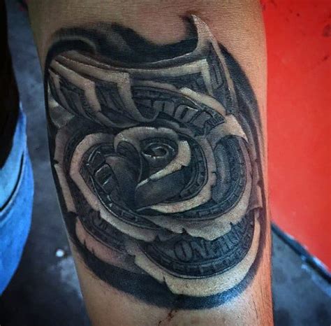 Magical, meaningful items you can't find anywhere else. 80 Money Rose Tattoo Designs For Men - Cool Currency Ink