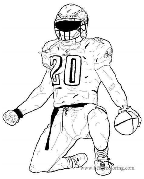NFL Players Coloring Pages Free Printable Coloring Pages