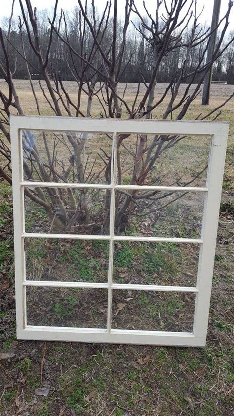 Architectural Salvage Antique Farm Window Sash Frame 8 Pane 36x31