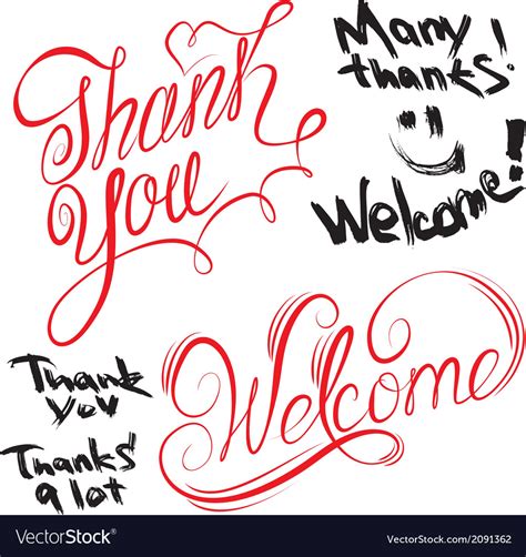 Thank You Welcome 380 Royalty Free Vector Image