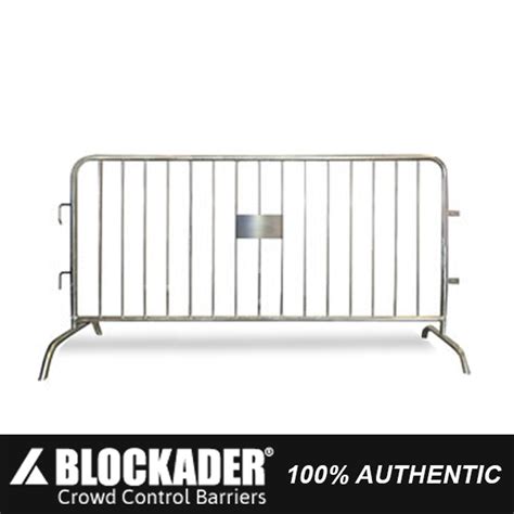 Heavy Duty Steel Crowd Control Barricades In Yellow 8 Foot Bridge Bases