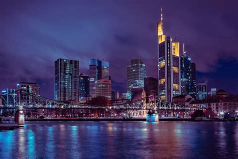 Hd Wallpaper Frankfurt City Skyline Skyscraper Germany Main