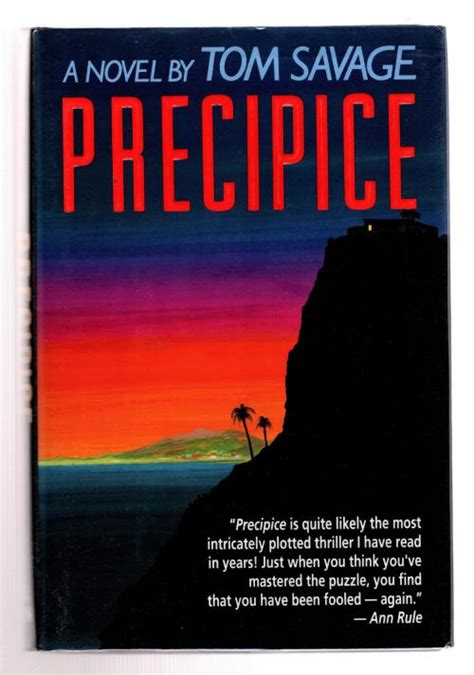Precipice By Tom Savage First Novel Signed